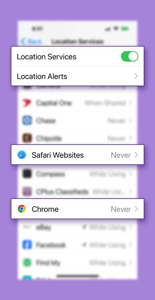 Turn-on-location-ios-select-browser